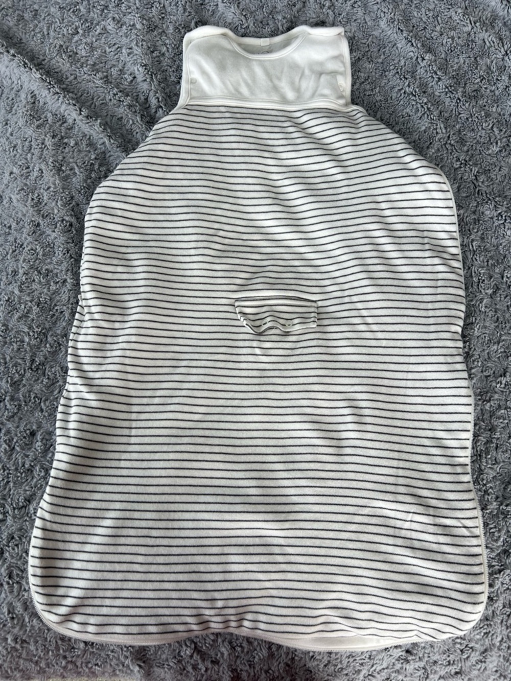 Mori Insulated Sleep Sack Stripes Convertible Seatbelt Hole 0-2 Years